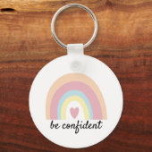 Persoonlijke prijsopgave voor pastelregenboog sleutelhanger (Voorkant)