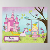 Persoonlijke Princess Castle Art Poster (Voorkant)