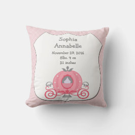 Persoonlijke prinses Carriage Baby Girl Pillow Kussen