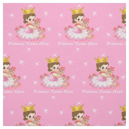 Persoonlijke prinses Fabric van de Yard Jouw tekst Stof (Swatch)