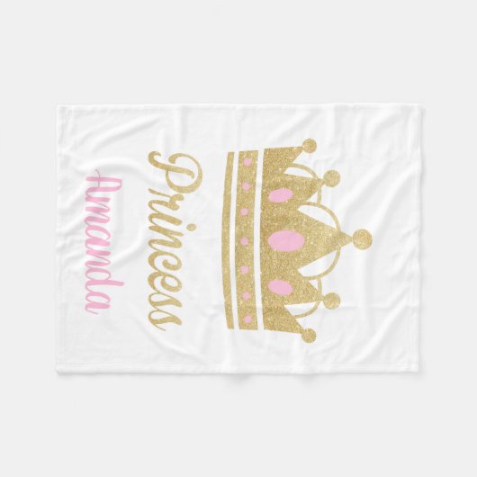 Persoonlijke prinses Fleece Blanket (Voorkant (Horizontaal))