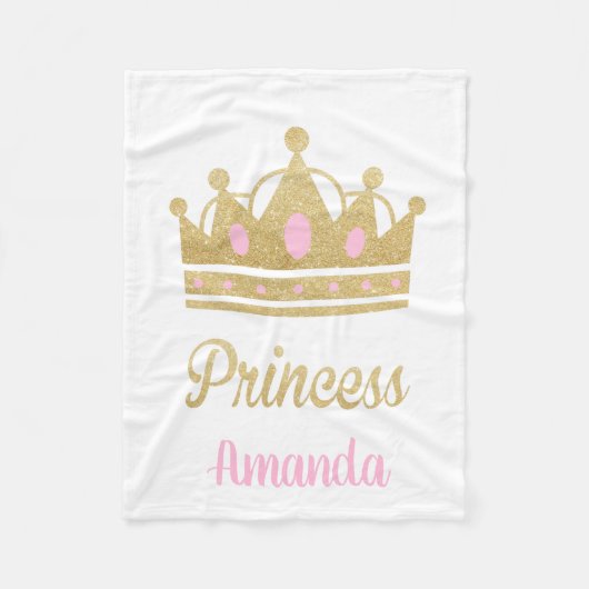 Persoonlijke prinses Fleece Blanket Deken (Voorkant)