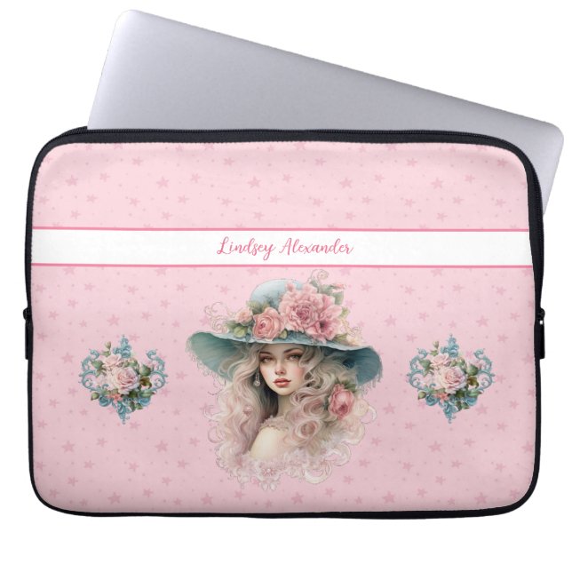 Persoonlijke prinses laptop sleeve (Voorkant)