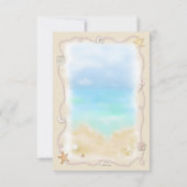 Persoonlijke prinses Mermaid Clam Shell Dank u Bedankkaart (Achterkant)