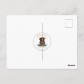 Persoonlijke prinses olifant voor de 1e verjaardag briefkaart (Achterkant)