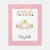 Persoonlijke prinses Tiara Fleece Deken (Voorkant)
