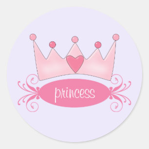 Persoonlijke prinses Tiara Stickers