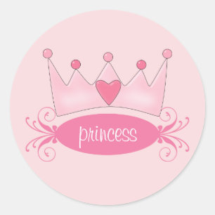 Persoonlijke prinses Tiara Stickers