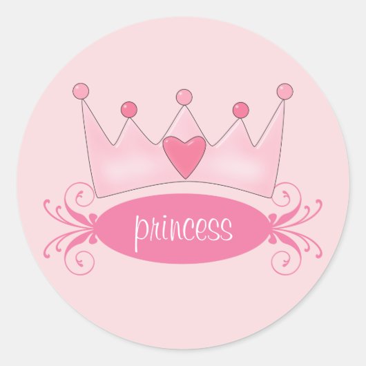 Persoonlijke prinses Tiara Stickers (Voorkant)