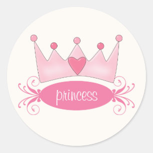 Persoonlijke prinses Tiara Stickers