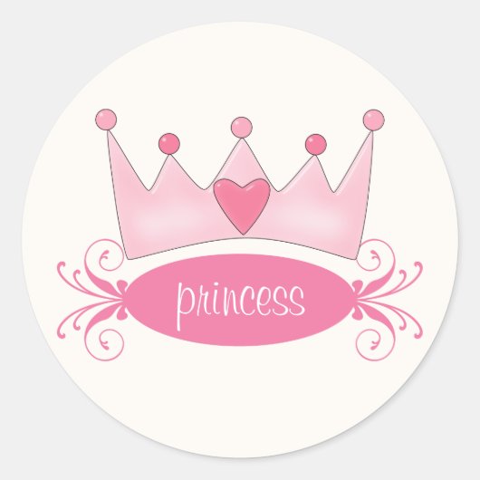 Persoonlijke prinses Tiara Stickers (Voorkant)