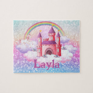Persoonlijke prinsessenkasteel kind naam puzzel