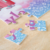 Persoonlijke prinsessenkasteel kind naam puzzel (Zijkant)