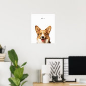 Persoonlijke Print Cardigan Welsh Corgi (Thuiskantoor)