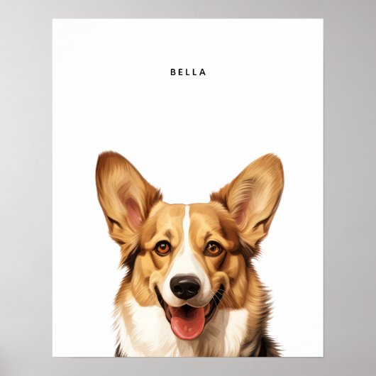 Persoonlijke Print Cardigan Welsh Corgi (Voorkant)