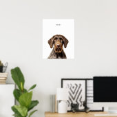 Persoonlijke Print van de Wirehaired Pointing Grif (Thuiskantoor)