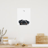 Persoonlijke print van Pug-hond (Keuken)