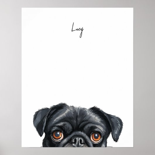 Persoonlijke print van Pug-hond (Voorkant)