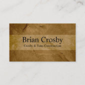 Persoonlijke Professionele Bruine Naam Visitekaartje (Voorkant)
