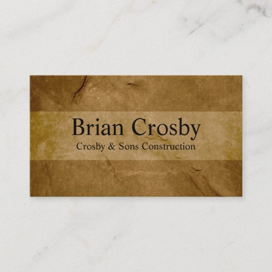 Persoonlijke Professionele Bruine Naam Visitekaartje (Voorkant)