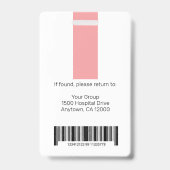 Persoonlijke professionele Logo en foto-ID Badge (Back)