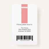 Persoonlijke professionele Logo en foto-ID Badge (Achterkant)