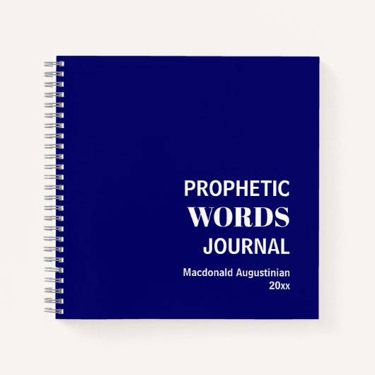 Persoonlijke profetische woorden Prayer Journal Notitieboek (Voorkant)