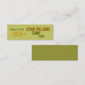 Persoonlijke profielkaarten - Camp Mini Visitekaartje (Voorkant / Achterkant)