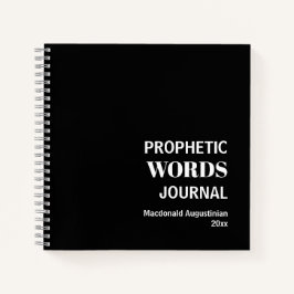 Persoonlijke Prophetic Words Journal Notitieboek