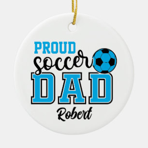 Persoonlijke proud Voetbal Keramisch Ornament