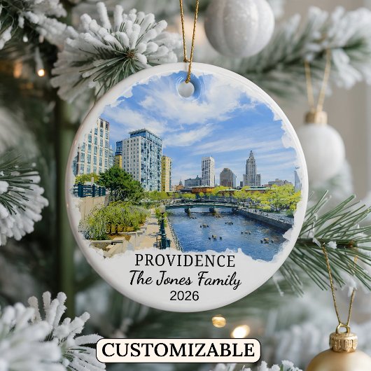 Persoonlijke Providence Versiering, Rhode Island Keramisch Ornament
