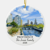 Persoonlijke Providence Versiering, Rhode Island Keramisch Ornament (Voorkant)