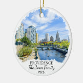 Persoonlijke Providence Versiering, Rhode Island Keramisch Ornament (Links)