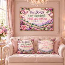 Persoonlijke Psalm 23:1 Bloem Vlinder Christelijk
