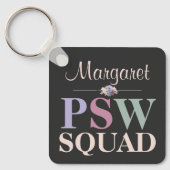 Persoonlijke PSW Squad Bloem Naam Sleutelhanger (Voorkant)