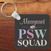 Persoonlijke PSW Squad Bloem Naam Sleutelhanger (Voorkant)