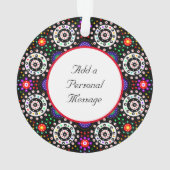 Persoonlijke Psychedelic Dot Mandala Kerstmis Ornament (achterkant)