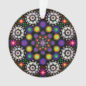 Persoonlijke Psychedelic Dot Mandala Kerstmis Ornament (voorkant)