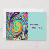 Persoonlijke Psychedelic Vortex Birthday Party Kaart (Voorkant)