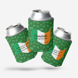 Persoonlijke Pub & Eatery Ierse Vlag Shamrocks Blikjeskoeler