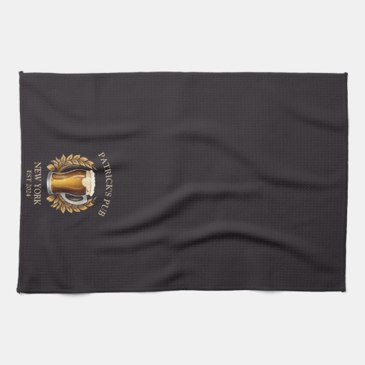 Persoonlijke Pubbord Bar Handdoek met Aangepaste N (Horizontaal)