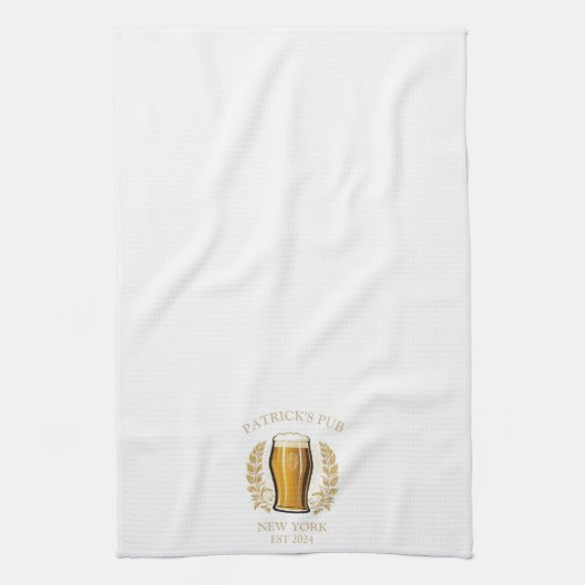 Persoonlijke Pubbord Bar Handdoek met Aangepaste N (Verticaal)