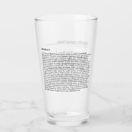 Persoonlijke publicatie Drink glas (Achterkant)