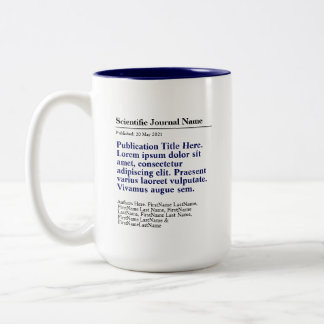 Persoonlijke publicatie Two-Tone 15oz Mok - Blauw