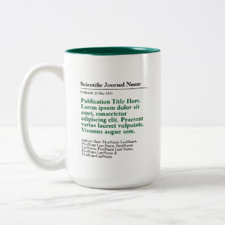 Persoonlijke publicatie Two-Tone 15oz Mok - Groen