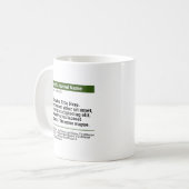 Persoonlijke publicatieklassieke Mok - Groen (Voorkant links)