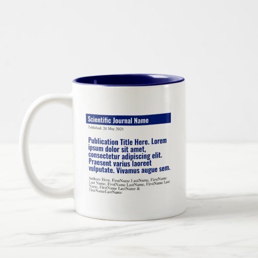 Persoonlijke publicatietweetone Mok - blauw (Links)