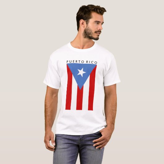 Persoonlijke Puerto Ricaanse vlag T-shirt (Voorkant volledig)