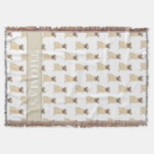 Persoonlijke Pug Baby Deken (Voorkant)