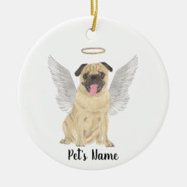 Persoonlijke Pug condoleance-herdenking Keramisch Ornament